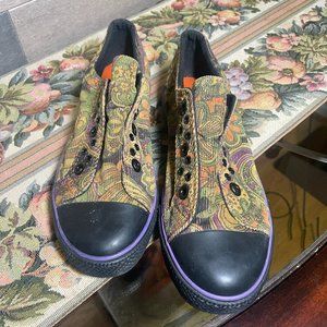 Riot Society Green Floral/ Black Corduroy Shoes US SIZE 8M C9 by Champion